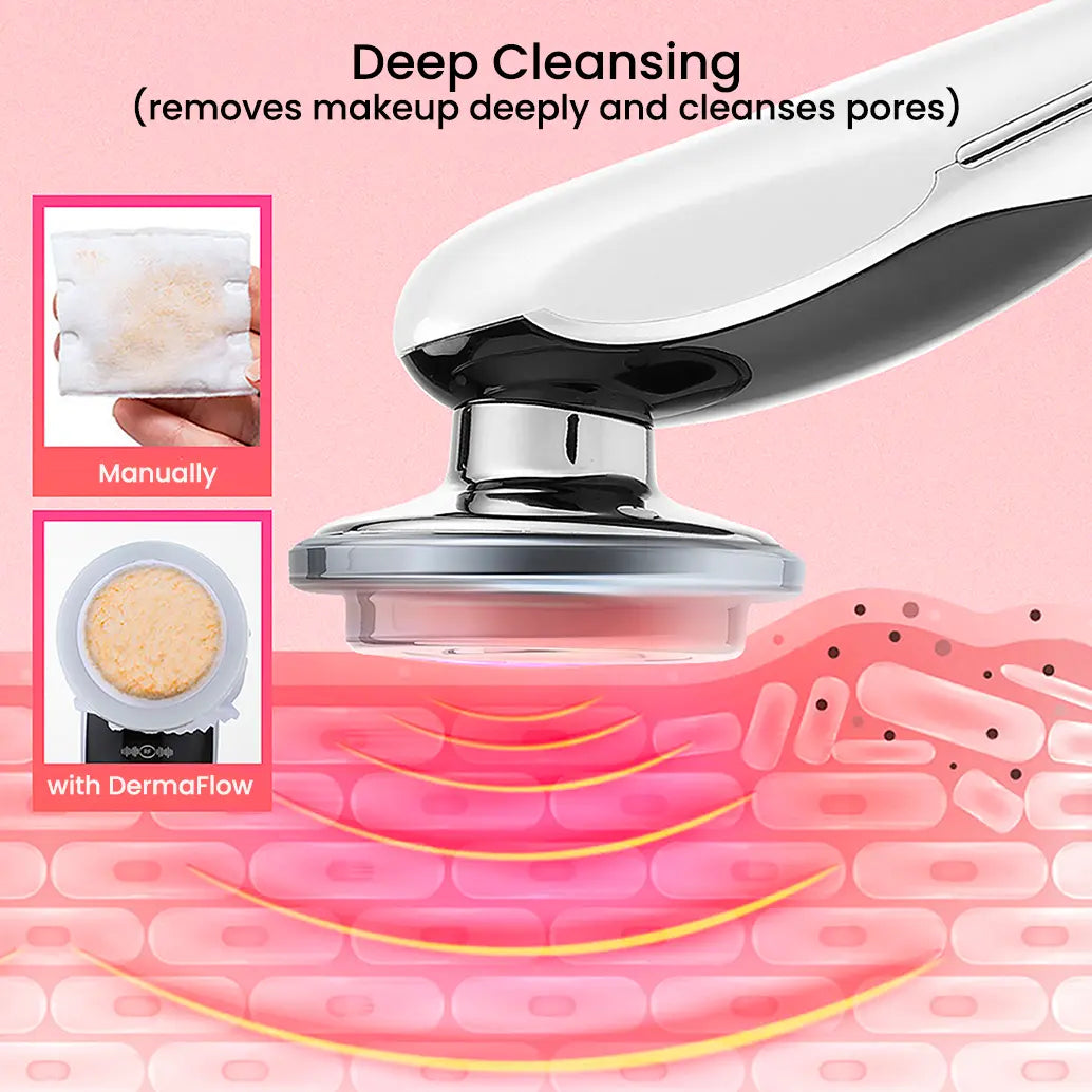 DermaFlow™ 4 in 1 LED Therapy - Lifting & Facial Cleansing