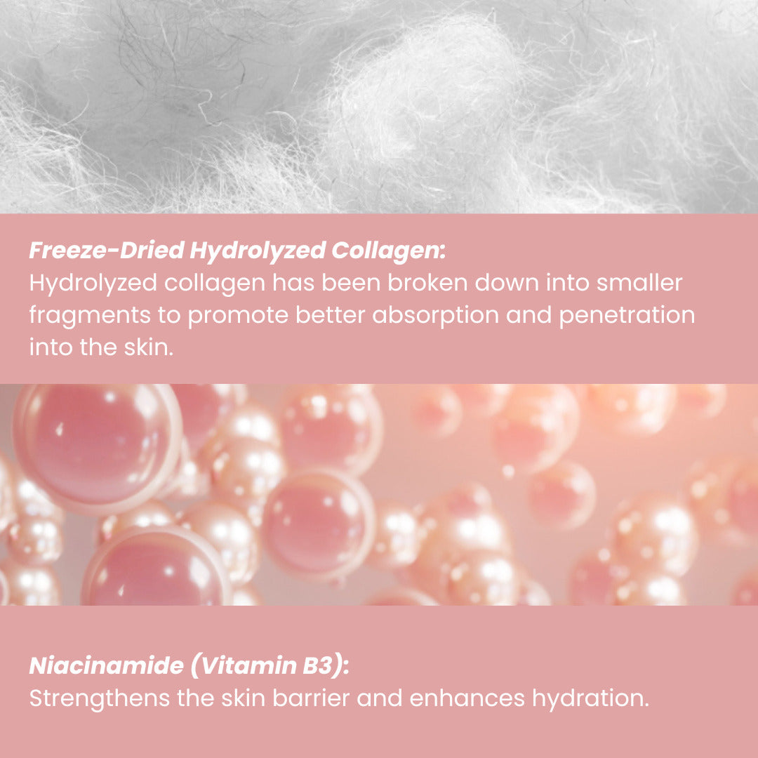 Jelly night face cream - Hydrolyzed collagen and niacinamide