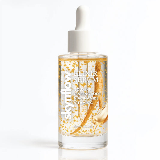Elisir oro 24k - Radice di ginseng, niacinamide e vitamina C